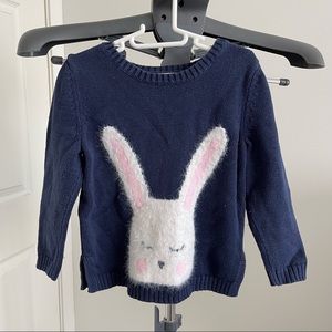 🐰 EEUC OLD NAVY 3T GIRL SWEATER CUTE BUNNY RABBIT 🐰